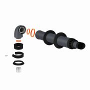 Комплект коаксиальный D60/100 L750 мм (К-0,75 GS) серый антилёд универсальный